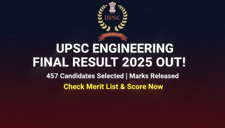 Engineering Services Exam Result 2025