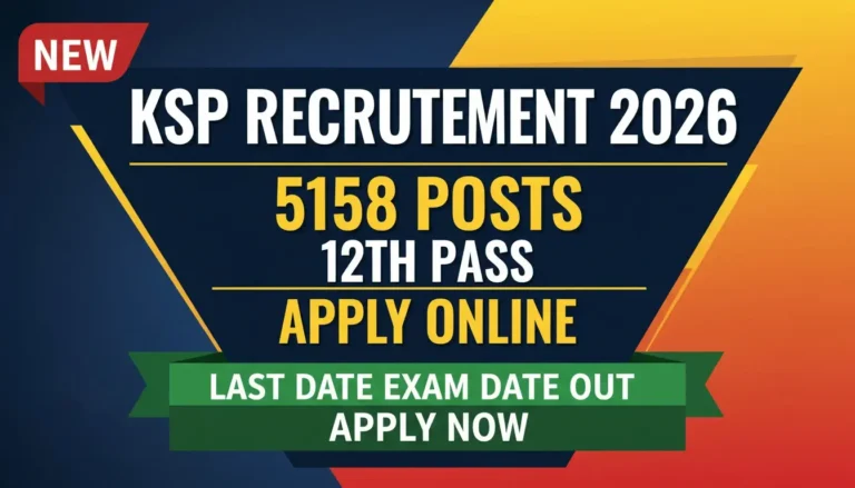 KSP Armed Police Constable Recruitment 2026 notification for 5158 Armed Police Constable posts with eligibility, exam date and apply online details.