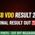 Text-only thumbnail for RSSB VDO Final Result 2026 showing Final Result Out, Merit List PDF, 850 Posts and Category-Wise Cut Off.