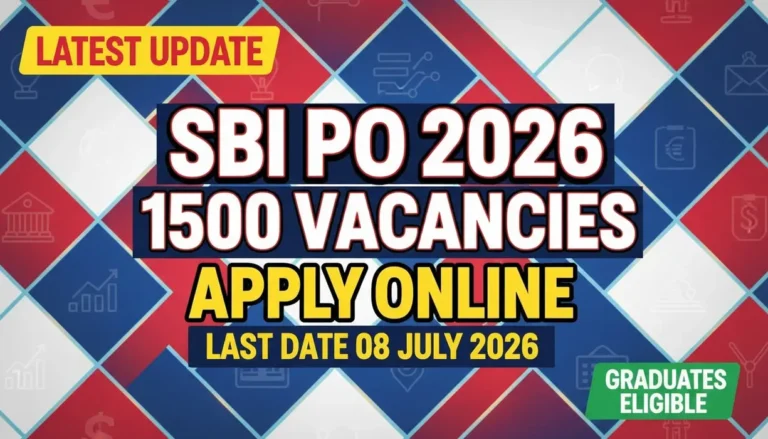 SBI PO Recruitment 2026 notification released for 1500 Probationary Officer posts. Check eligibility, apply online dates, salary, exam pattern, and official notification PDF.
