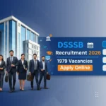 DSSSB Recruitment 2026 notification image showing 1979 vacancies for TGT, IT Assistant, Junior Scientific Assistant, Special Educator and other Delhi Government posts.