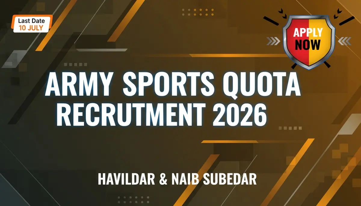 Indian Army Sports Quota Recruitment 2026 Notification for Havildar & Naib Subedar Posts