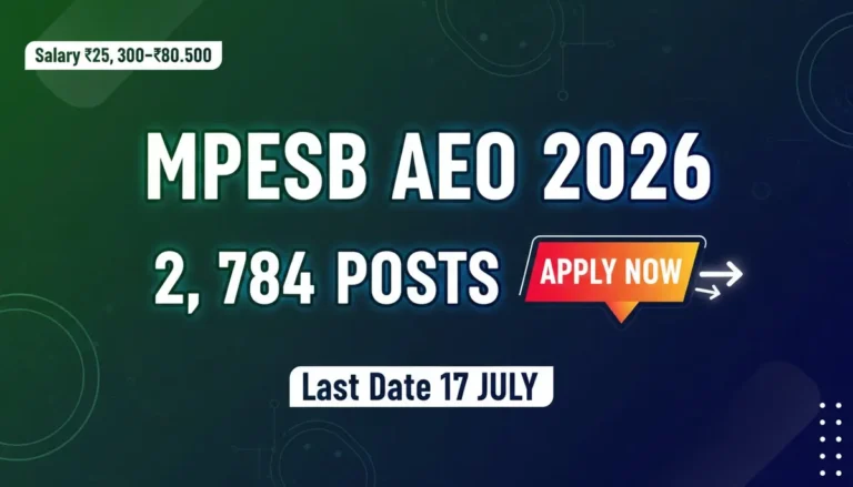 MPESB Agriculture Extension Officer Recruitment 2026 Notification for 2,784 Posts